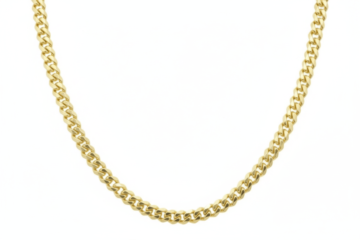 Miama Cuban Link Chains in 14K gold
