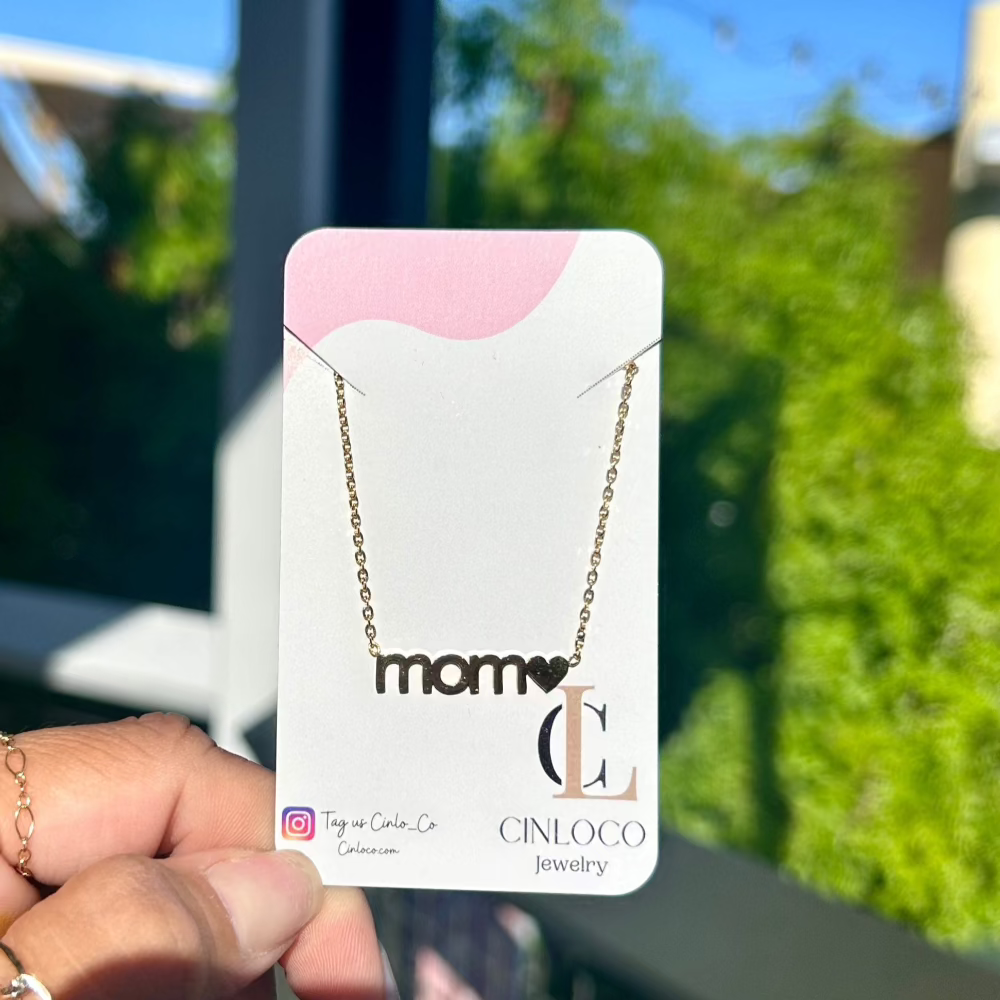 Mom Heart Necklace - CinloCo