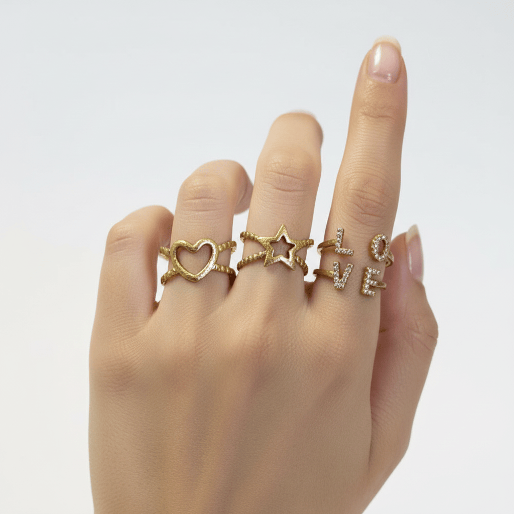 Open Outline Rings