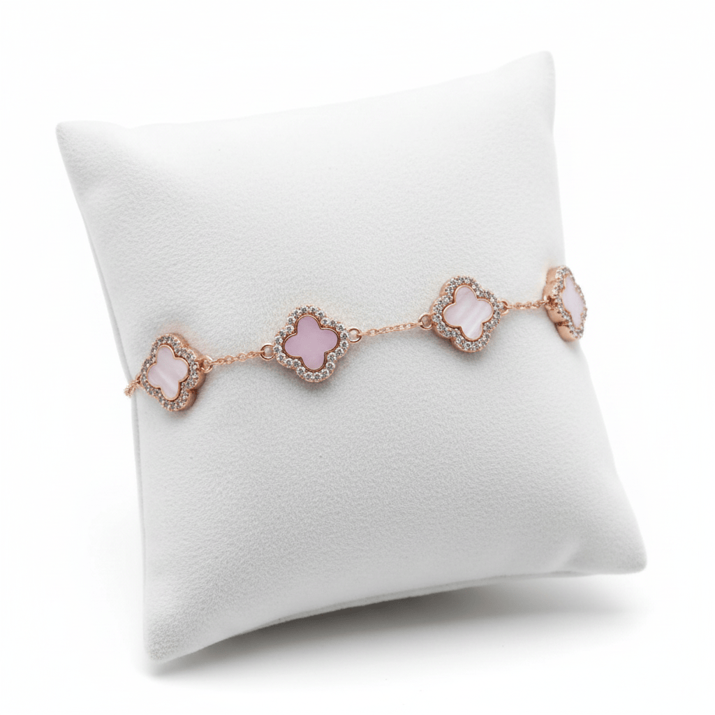 Pink Clover Bracelet