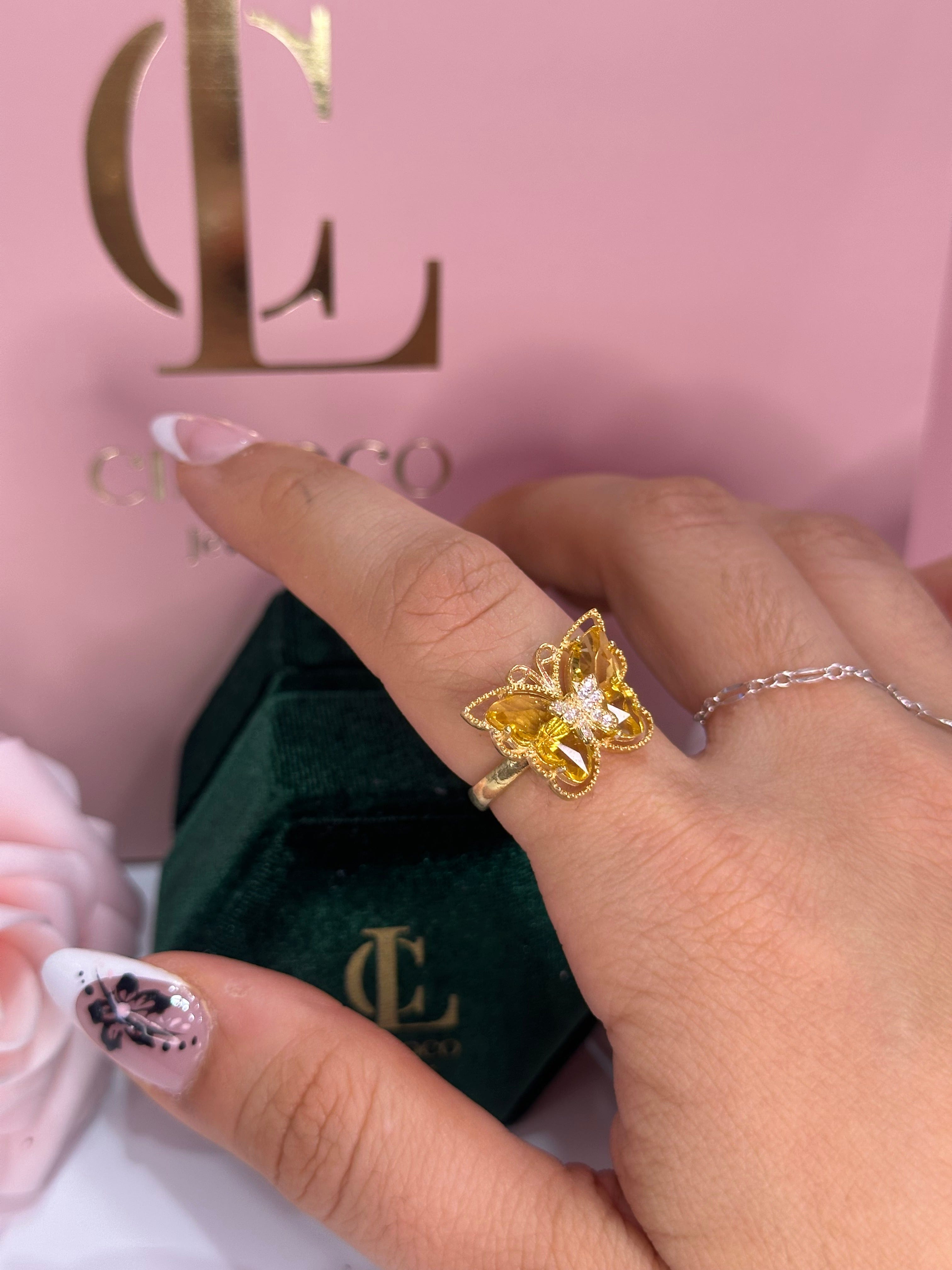 Golden Flutter Ring