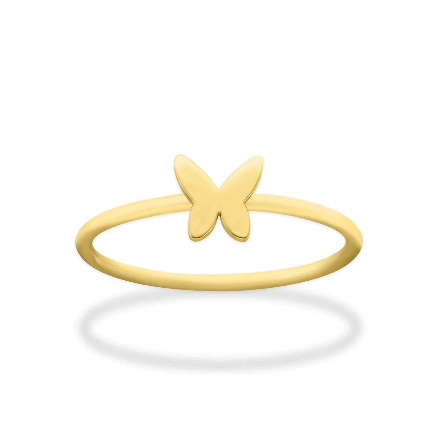 Dainty Love Shape Stackable Rings in Gold - CinloCo