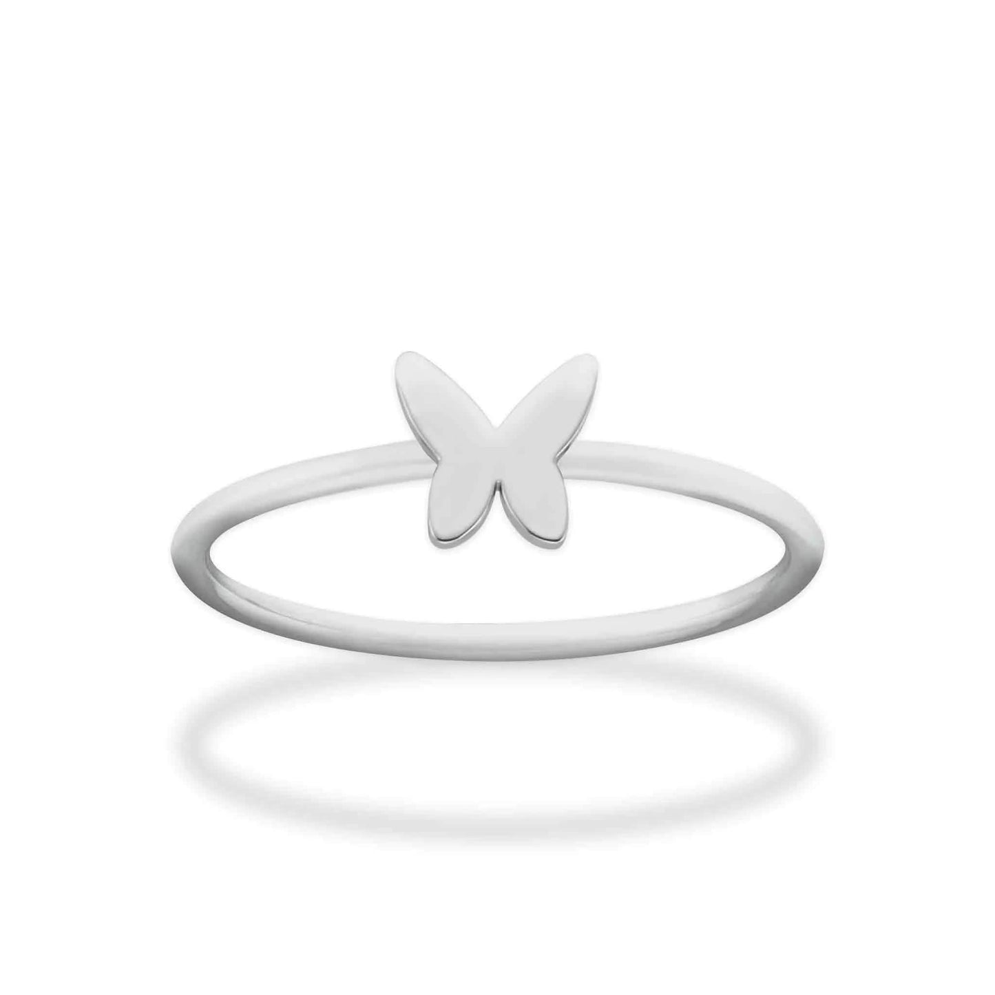 Dainty Love Shape Stackable Rings in Silver - CinloCo