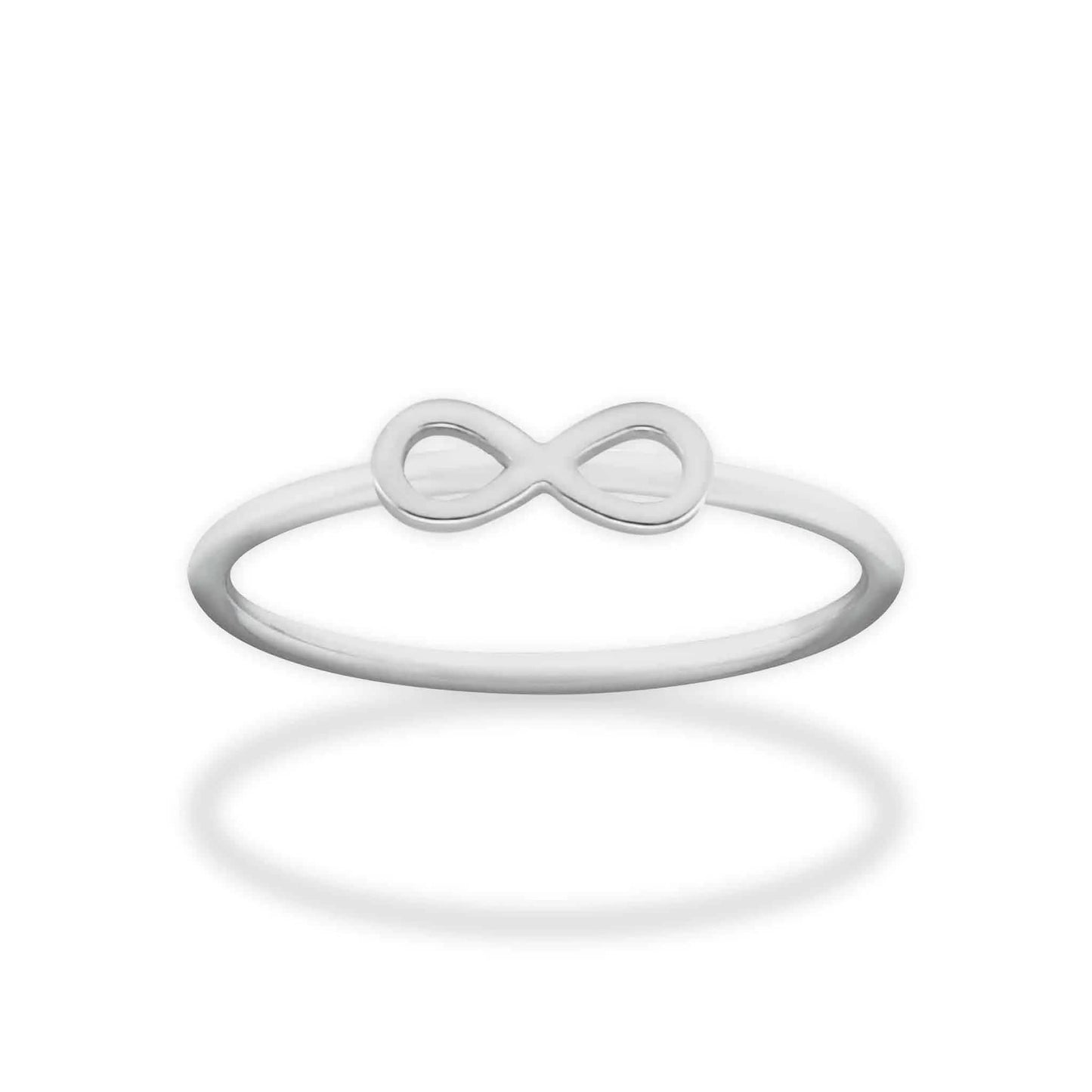 Dainty Love Shape Stackable Rings in Silver - CinloCo