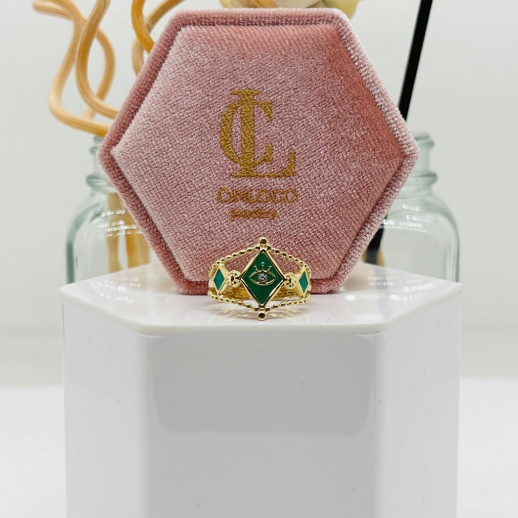 Symmetrical Evil Eye ring