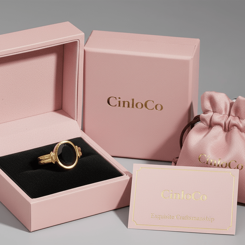 Oval Enamel Ring - CinloCo