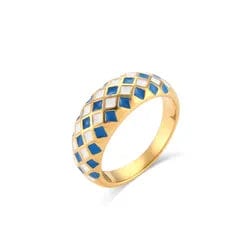 Bold Checkered Ring - CinloCo