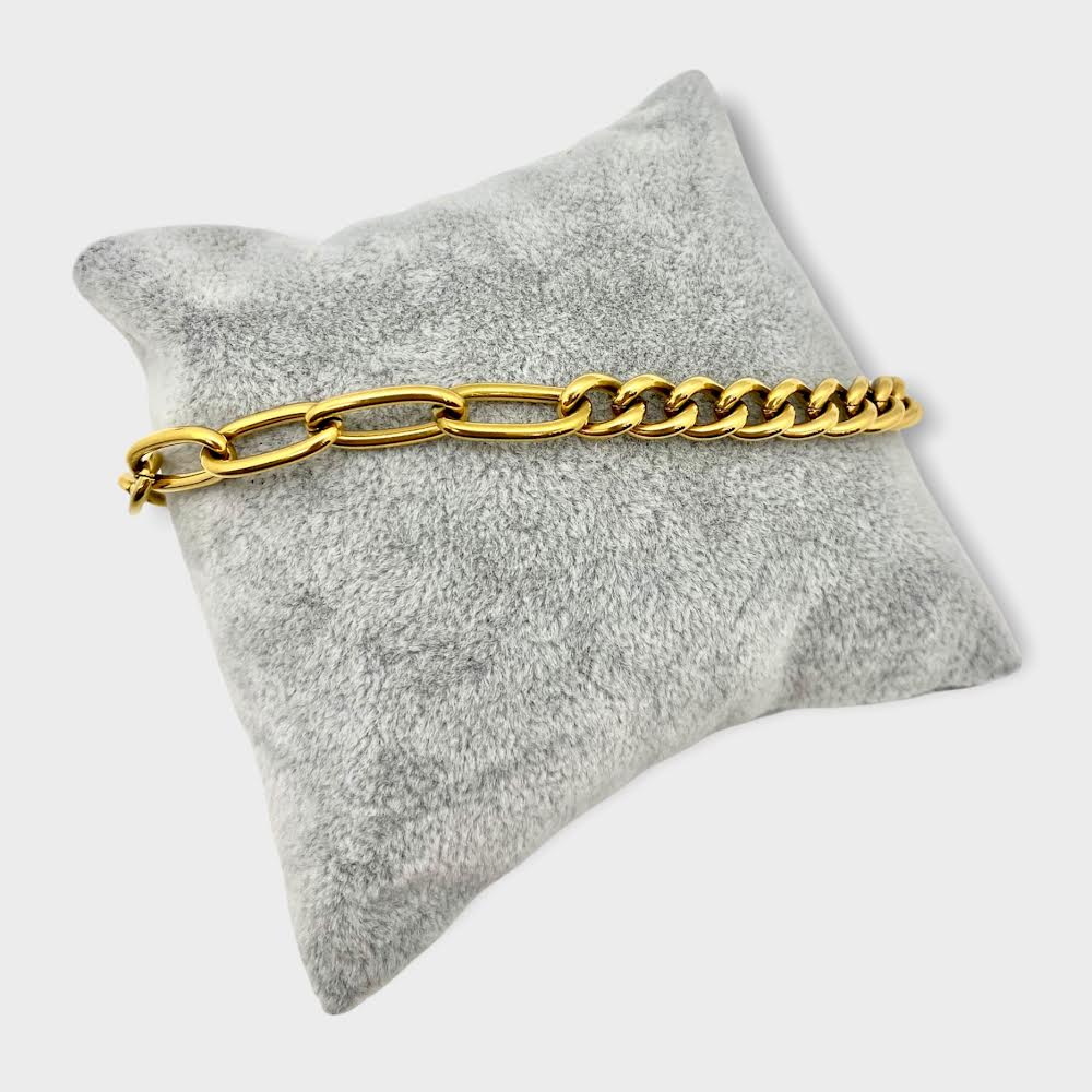 Ana lisa bracelet Bold gold paperclip bracelet - CinloCo
