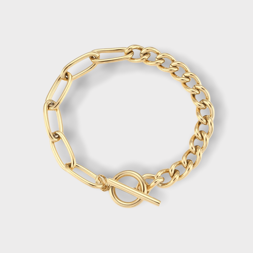 Ana lisa bracelet Bold gold paperclip bracelet - CinloCo
