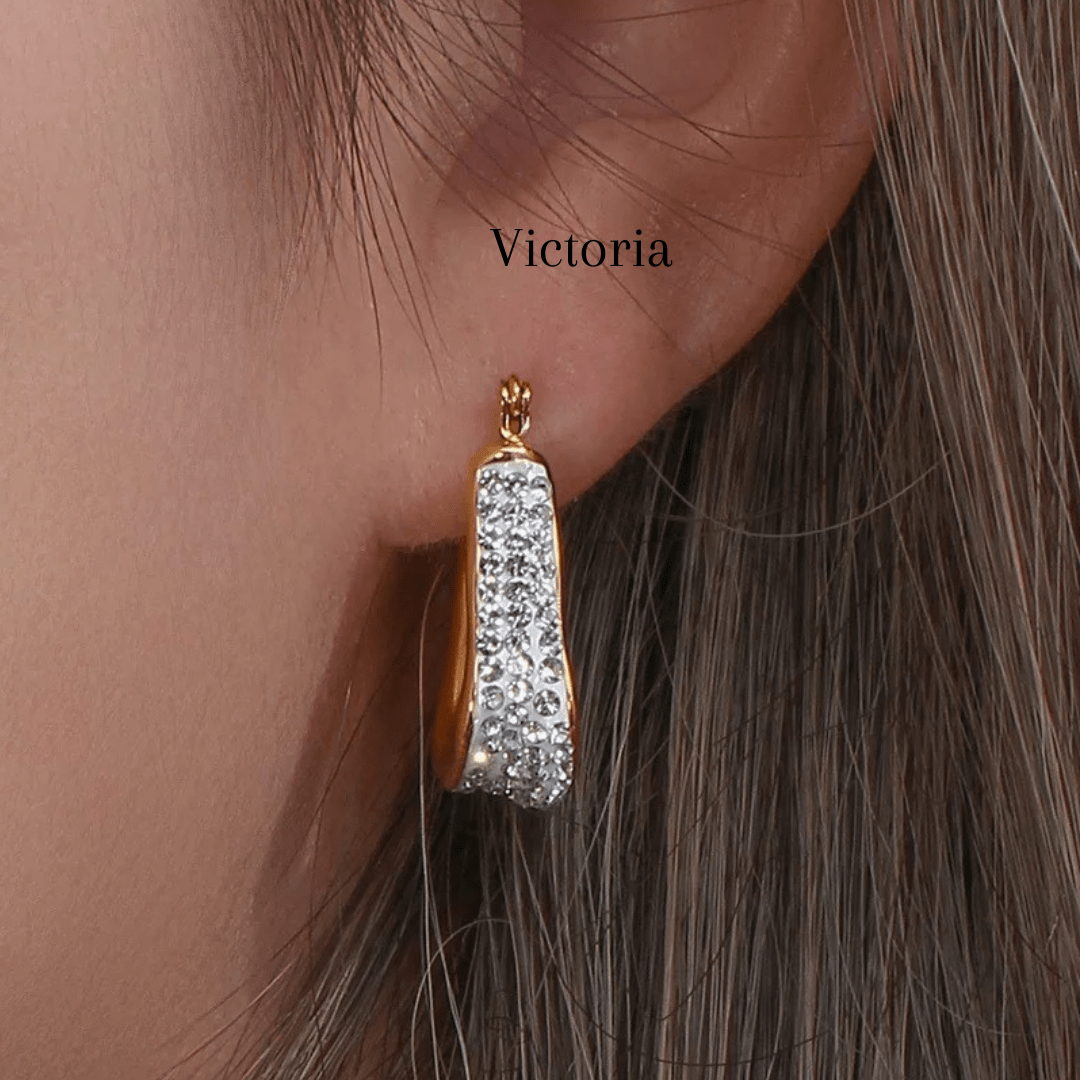 Victoria & Sara Paved Earrings - CinloCo