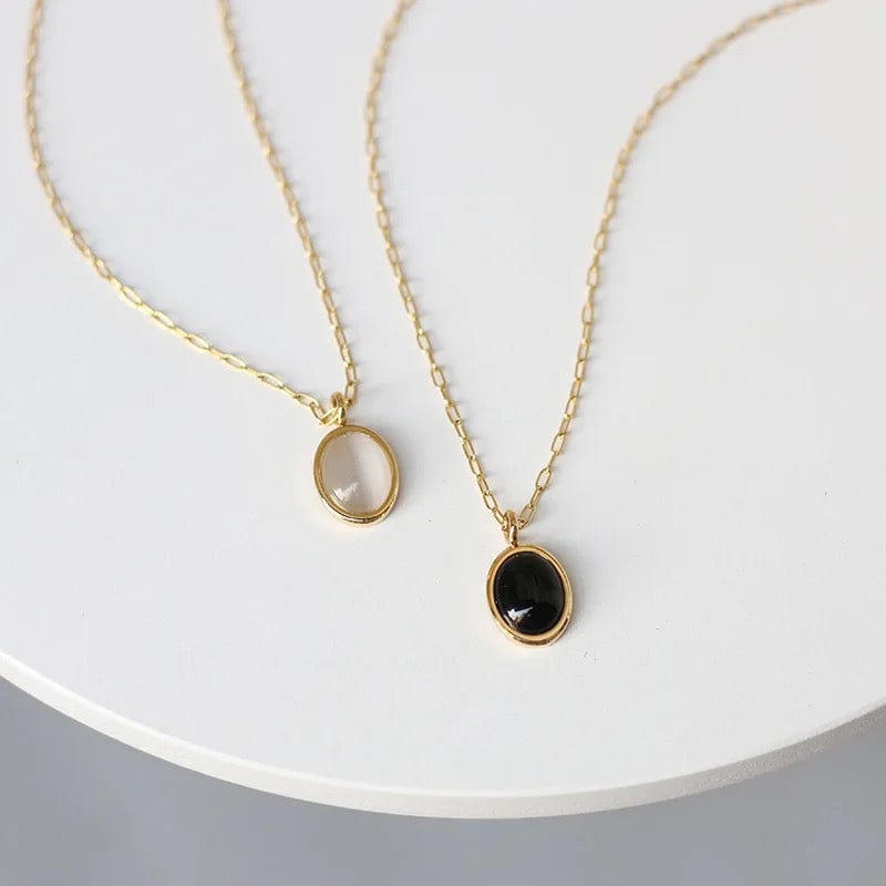 Vintage Opal Oval Necklace - CinloCo