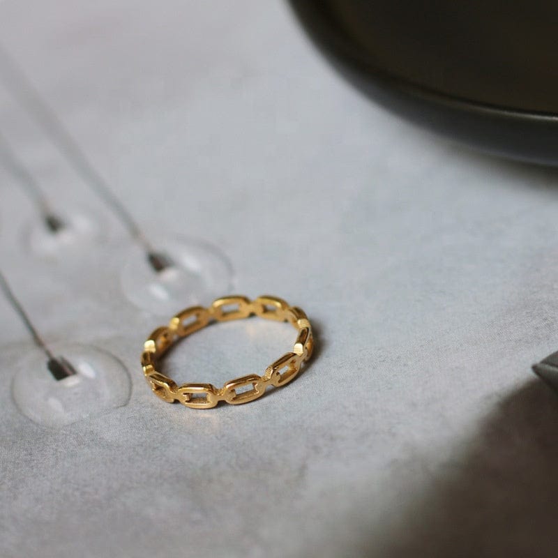 Chain Minimalist Gold Ring - CinloCo
