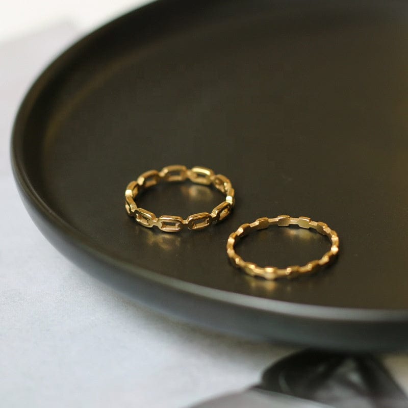 Chain Minimalist Gold Ring - CinloCo