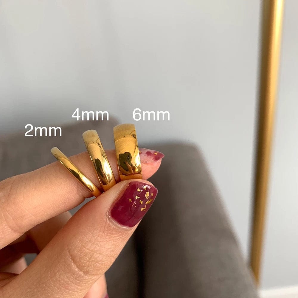 Minimalist Gold Bands 4mm - CinloCo